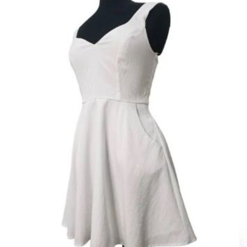 Mi Ami White Mini Dress, size M, white